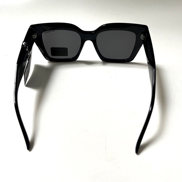 New Original TRUE RELIGION Square Sunglasses Oversized Acetate Black Classic - Picture 3 of 6